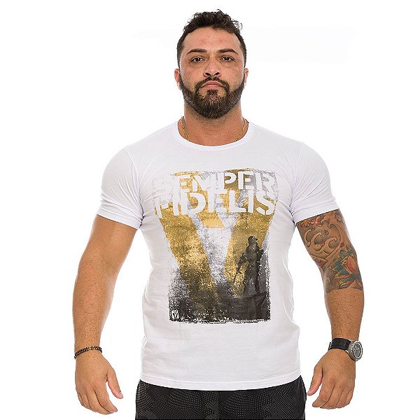 Camiseta Masculina Casual Vidi Vici Semper Fidelis Team Six Brasil