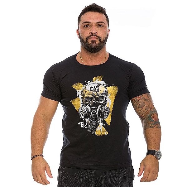 Camiseta Masculina Casual Vidi Vici Pandemia Apocalipse Team Six Brasil
