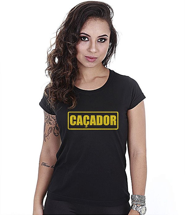 Camiseta Militar Baby Look Feminina CAC Caçador Team Six