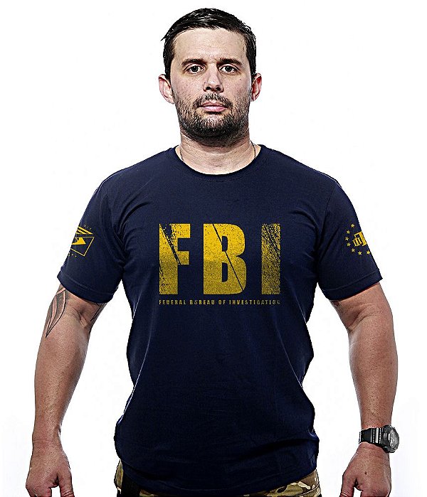 Camiseta Masculina FBI Federal Bureal Of Investigation Team Six Brasil