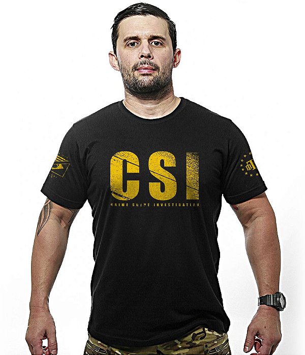 Camiseta Masculina CSI Crime Scene Investigation Team Six Brasil