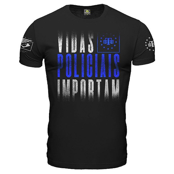 Camiseta Masculina Vidas Policiais Importam Team Six Brasil
