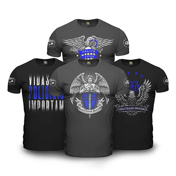 Kit 4 Camisetas Masculinas Police Live Matter Vidas Policiais Importam Team Six Brasil