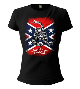 Camiseta Baby Look Feminina Squad T6 Instrutor Fritz Don't Tread On Me Flag