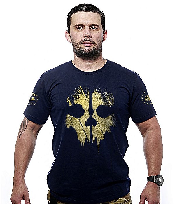 Camiseta Masculina Ghosts Gold Line Team Six Brasil