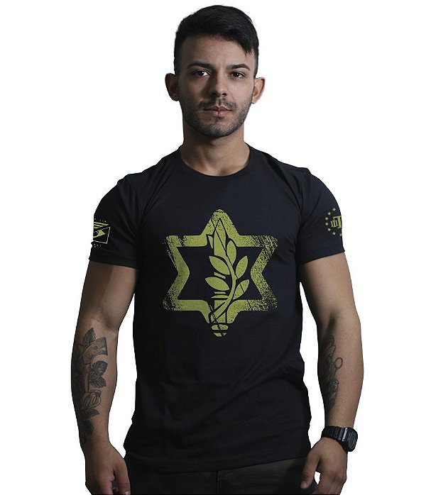 Camiseta Masculina Israel Defense Team Six Brasil