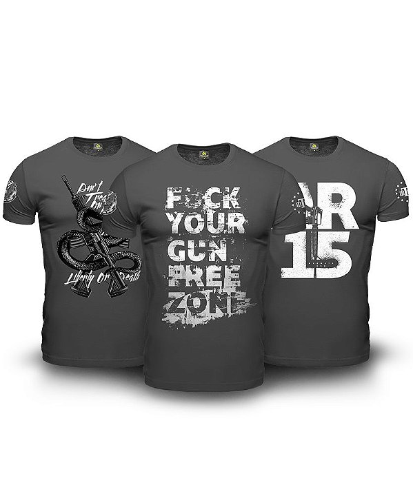 Kit 3 Camisetas Masculinas Magnata AR15 Team Six Brasil