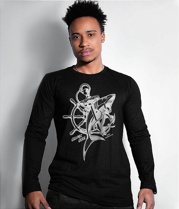 Camiseta Masculina Grumec Manga Longa Masculina Team Six Brasil