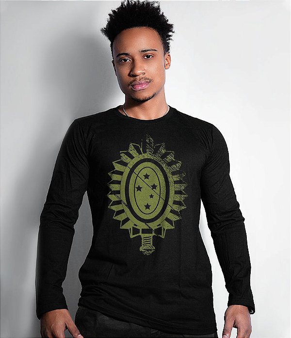 Camiseta Manga Longa Exército Masculina Team Six Brasil