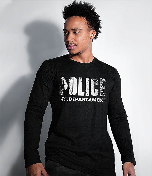 Camiseta Manga Longa Police NY Department Masculina Team Six Brasil