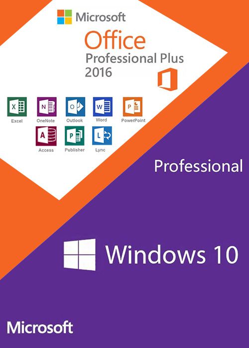 Windows 10 Pro + Office 2016 Pro Download-KEY (32/64 Bits) 1PC