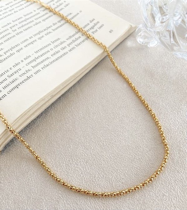 Choker ANGELICA fina folheada a ouro (Ouro)