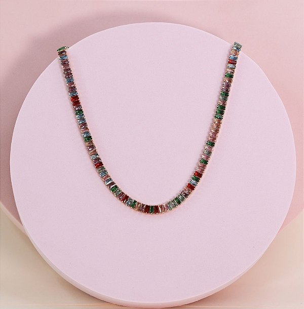 Choker JOICE folheada de zirconia premium color 02