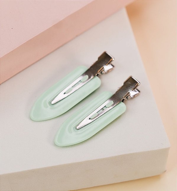 Hair clip MARINA basic verde candy (par)