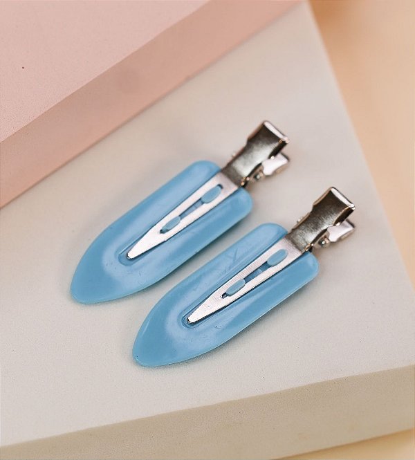 Hair clip MARINA basic azul claro (par)