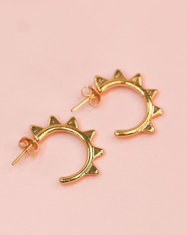 Argola HELEN spike folheada a ouro