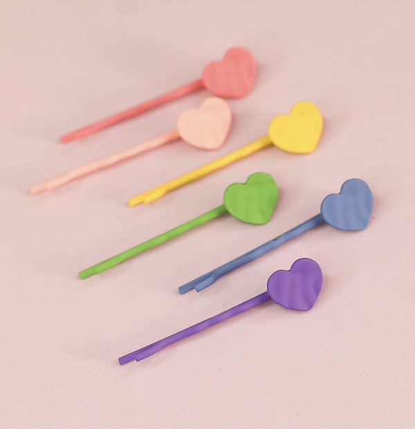 Kit de grampo TABATA candy color coração