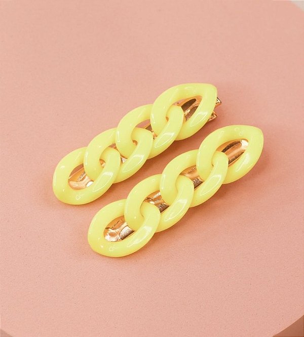 Hair clip ESTER corrente lima (par)