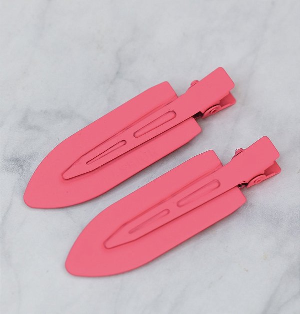 Hair clip JACK metal pink neon (par)
