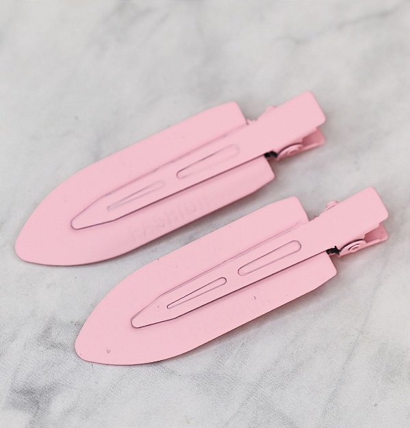 Hair clip JACK metal rosa claro (par)