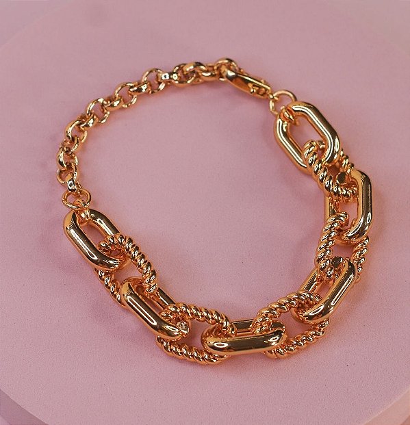 Pulseira SINARA folheada a ouro com verniz italiano