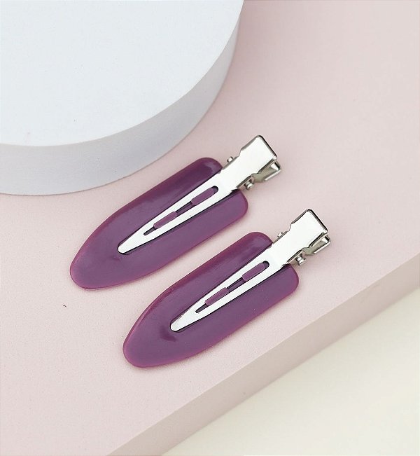 Hair clip MARINA basic lilas uva (par)
