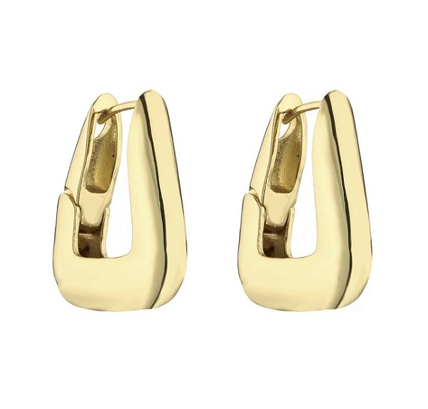 Argola ROSE quadrada folheada a ouro M