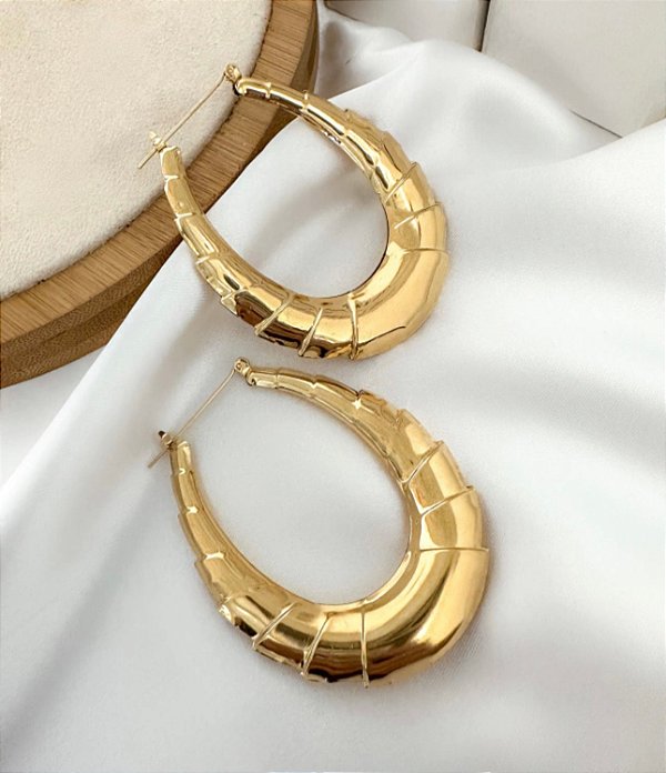 Argola ALISSON max escamas oval