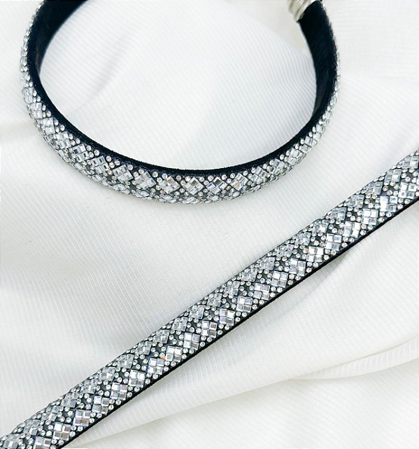 Choker ROZALIA cravejada com pedras premium