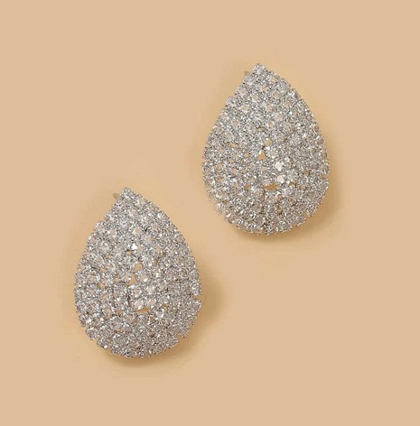 Brinco NICE gota de strass