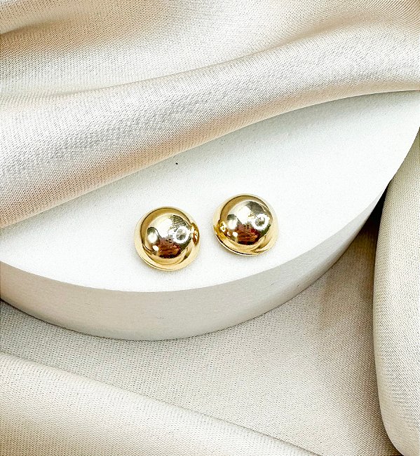 Brinco TRICIA mini esfera boleado folheada a ouro