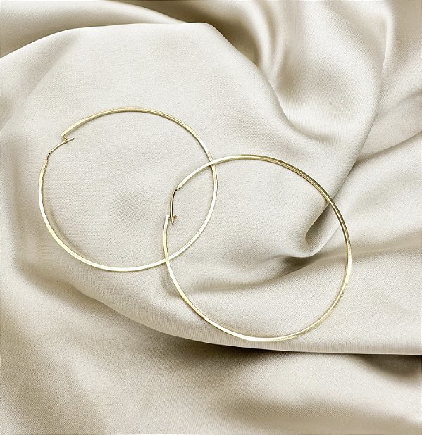 Argola OLGA grande basic folheada a ouro