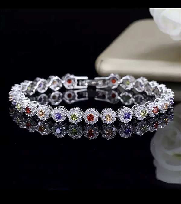 Pulseira ROSE colors de micro zircônia premium