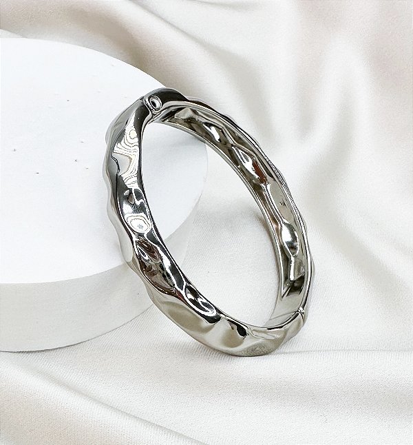 Bracelete ENAILE orgânico folheada a níquel