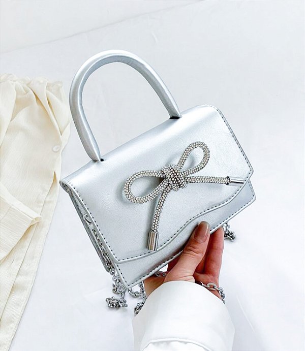 Bag BARBIE micro laço strass premium dourada
