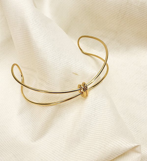 Choker aro ABBY anatomico Folheada A Ouro