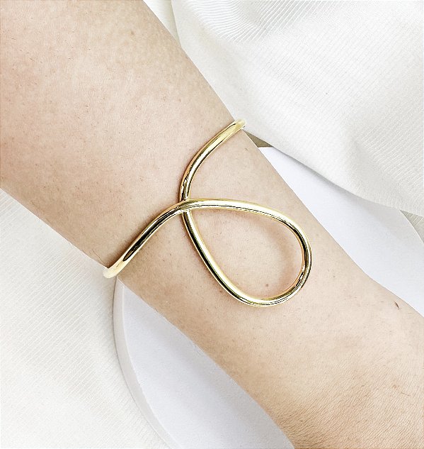 Bracelete RUTE organico folheada a ouro