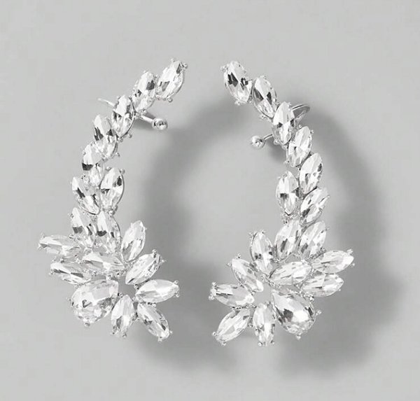Brinco NELLE ear cuff strass premium