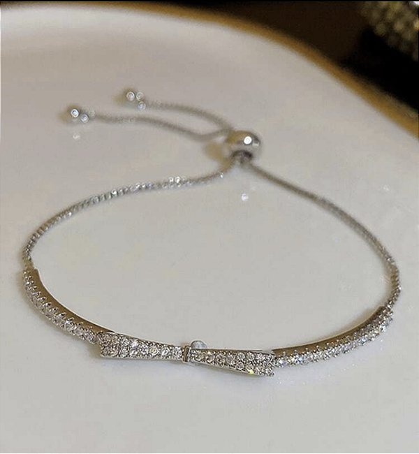 Pulseira VALESKA pulseira laço com micro zirconias