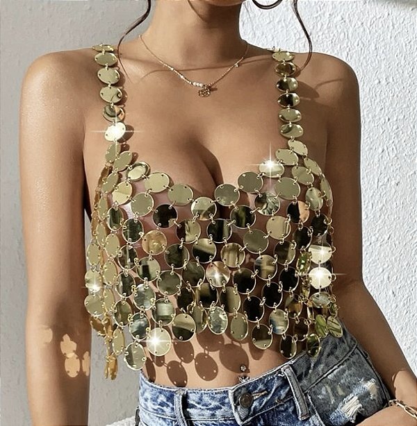 Top Body chain MALIBU paete dourado