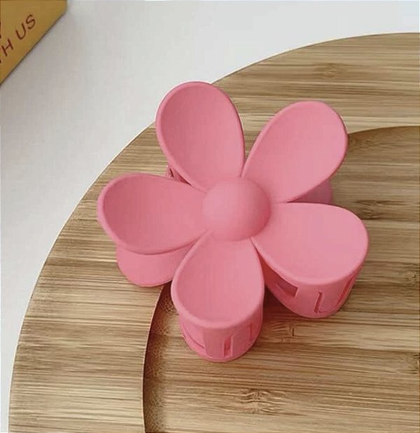 Presilha LILI flor acetato rosa