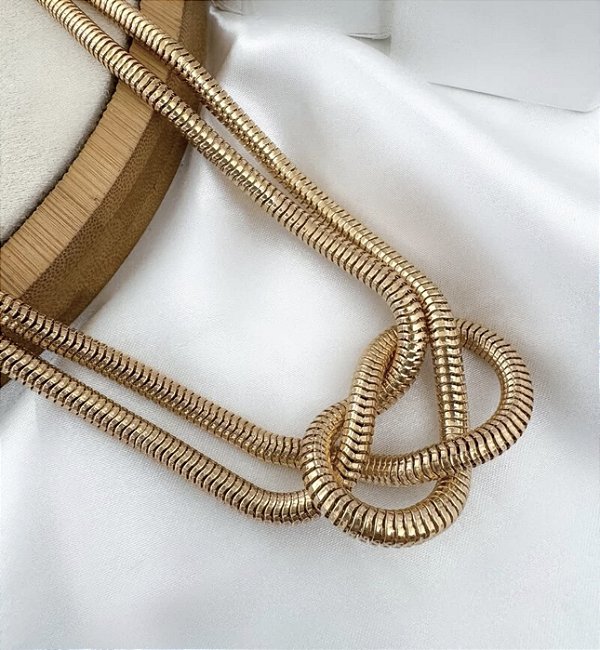 Choker RAINA Folheada a ouro