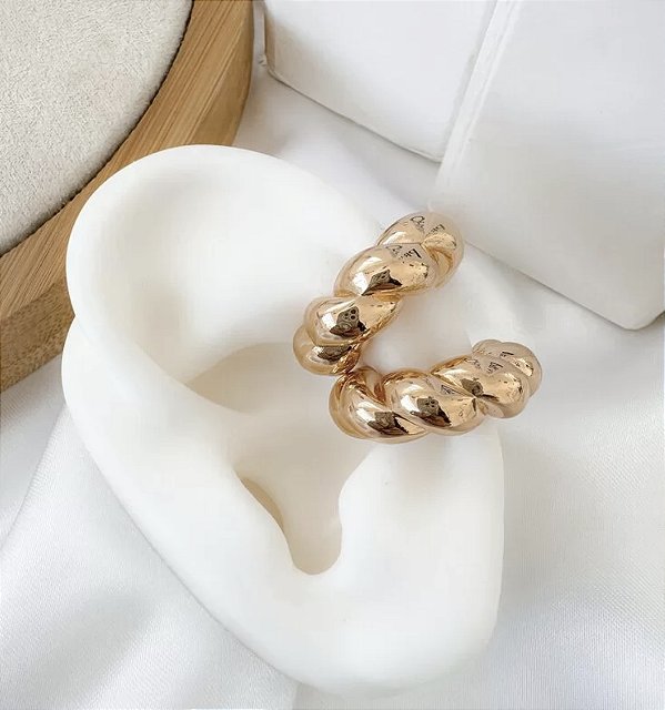 Piercing fake duplo NADU de encaixe folheada a ouro