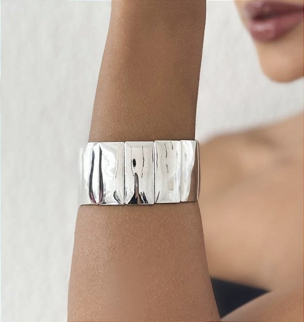 Bracelete JUDY max folheada a prata
