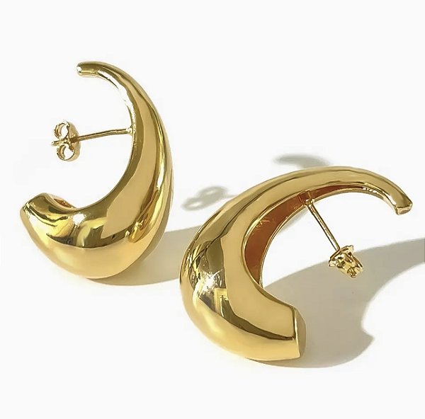 Brinco HELENA M gota folheada a ouro