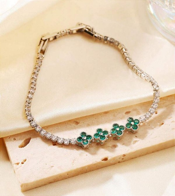 Pulseira MARISA VERDE de zircônia premium