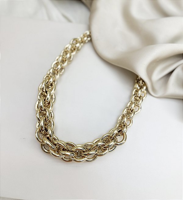 MAX Choker NIKITA elos corrente Folheada a ouro