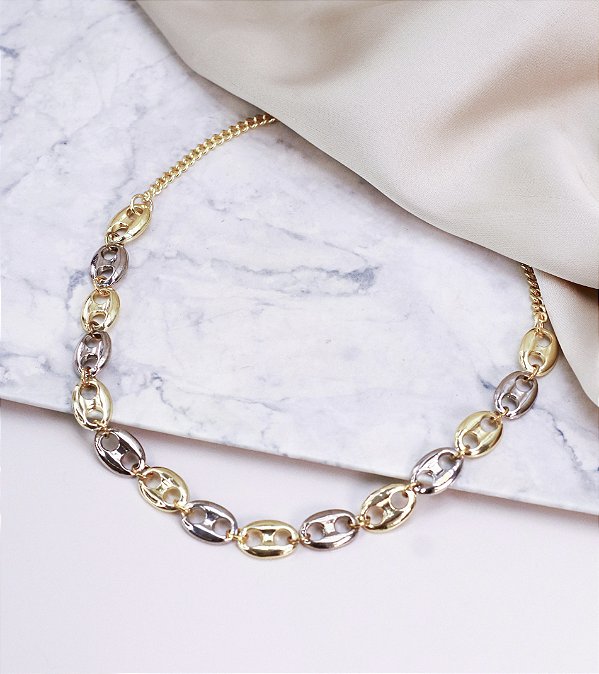 Choker SKY P elos max inspiração alta joalheria mix de banhos