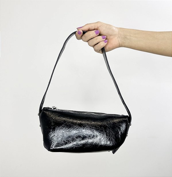 Bag ZARA assimétrica cor preto
