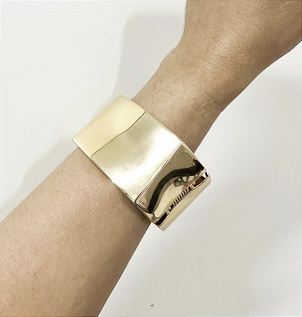 Bracelete MAX ADORE quadrada folheado a ouro